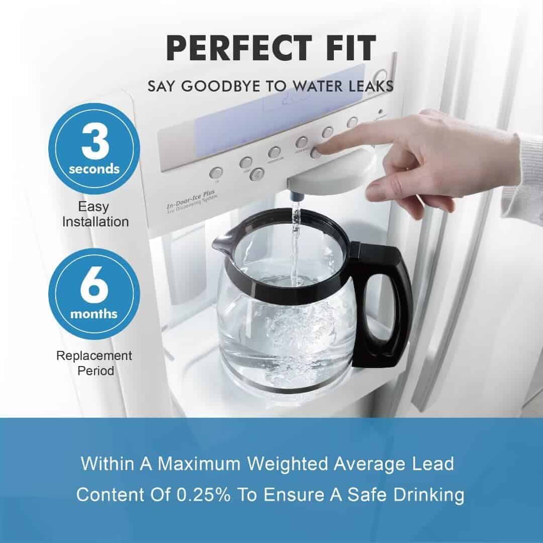 Filtro de Agua para Refrigerador Compatible con WF3CB, - Imagen 8