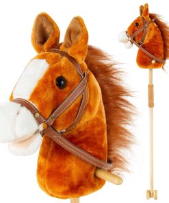 PUNP 36'' Palo de Montar Caballo de Peluche, Cabeza Cosida