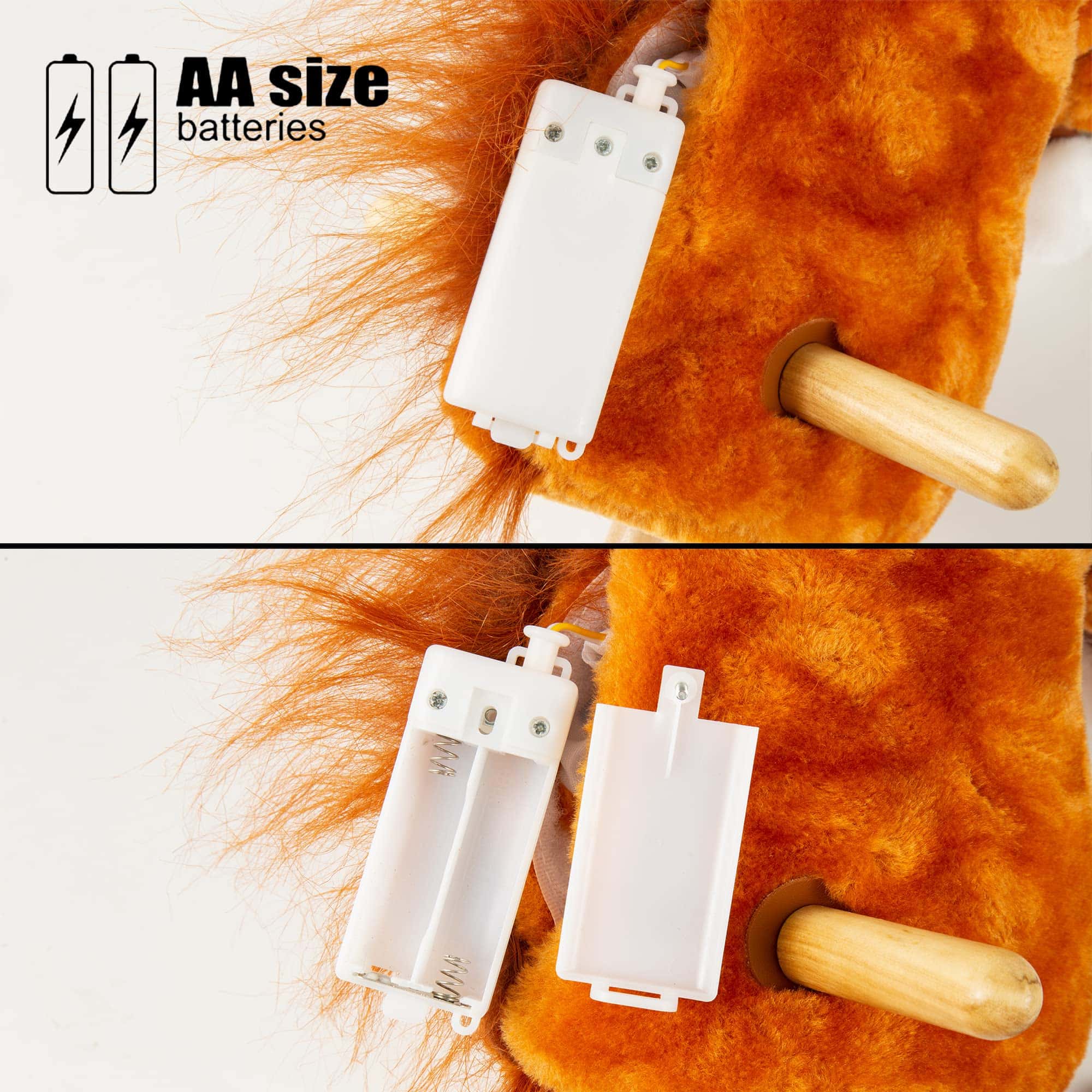 PUNP 36'' Palo de Montar Caballo de Peluche, Cabeza Cosida - Imagen 3