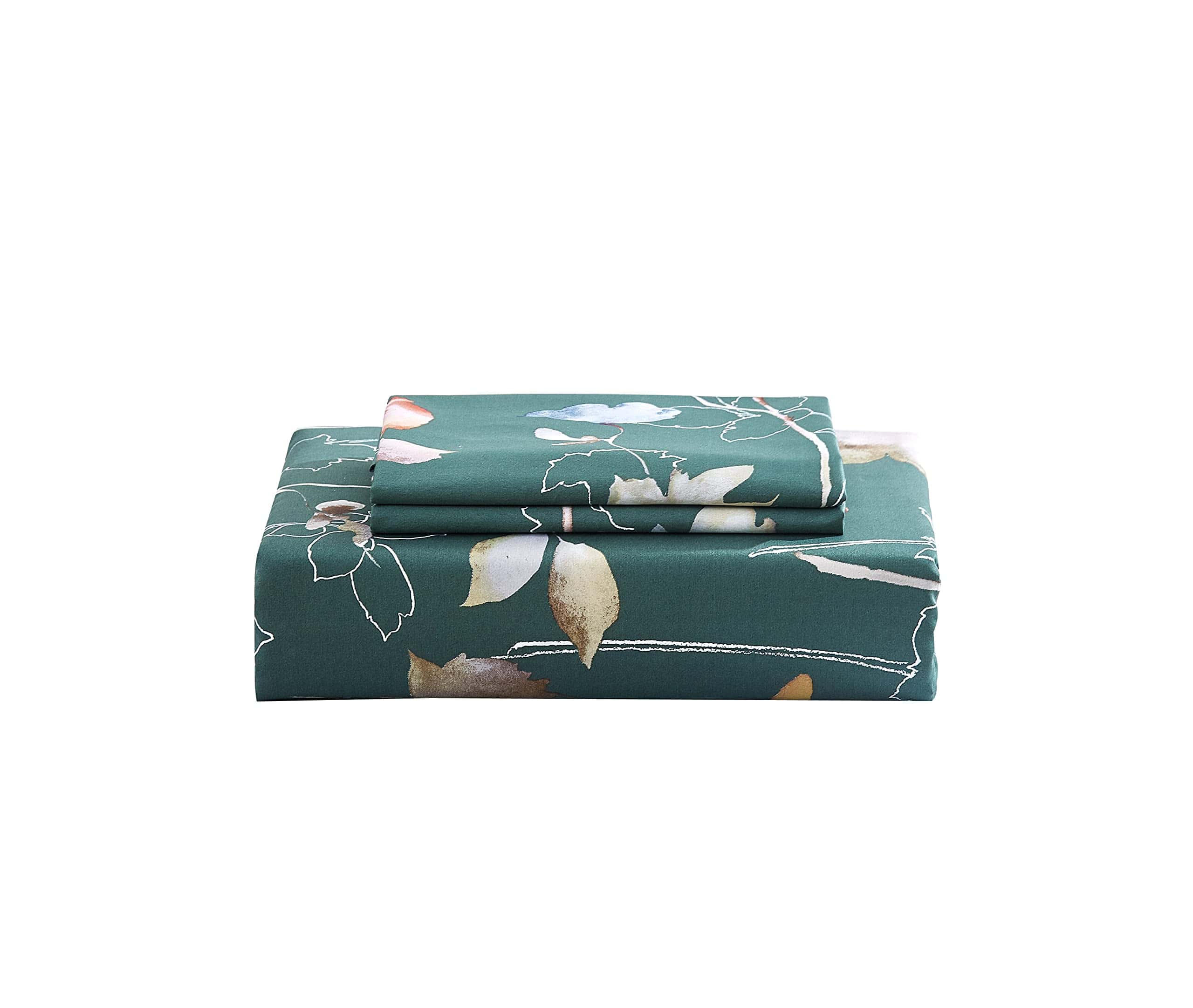 Juego de Funda Nórdica Estampada Vintage Retro Azul Verde - Imagen 4