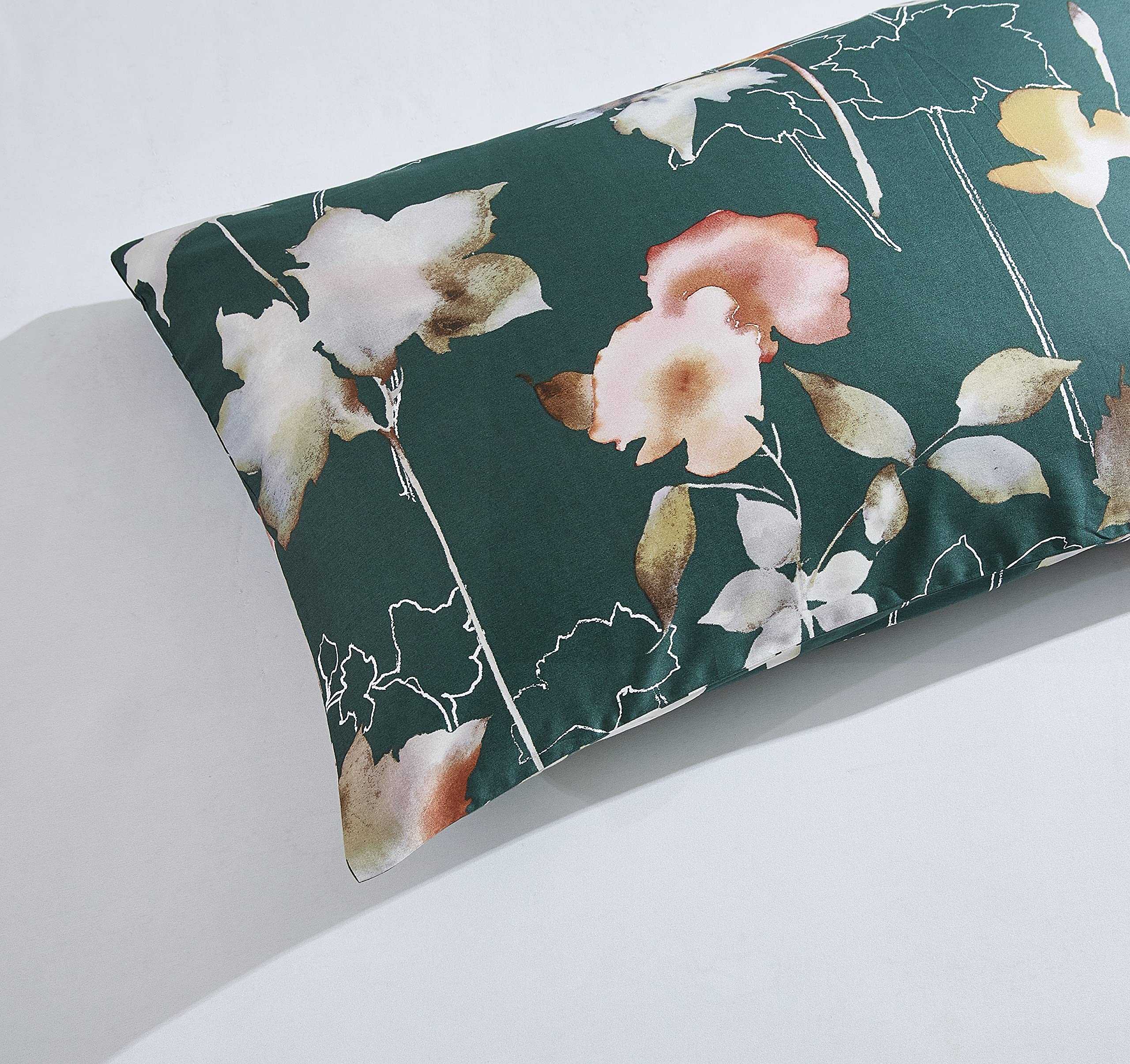 Juego de Funda Nórdica Estampada Vintage Retro Azul Verde - Imagen 6