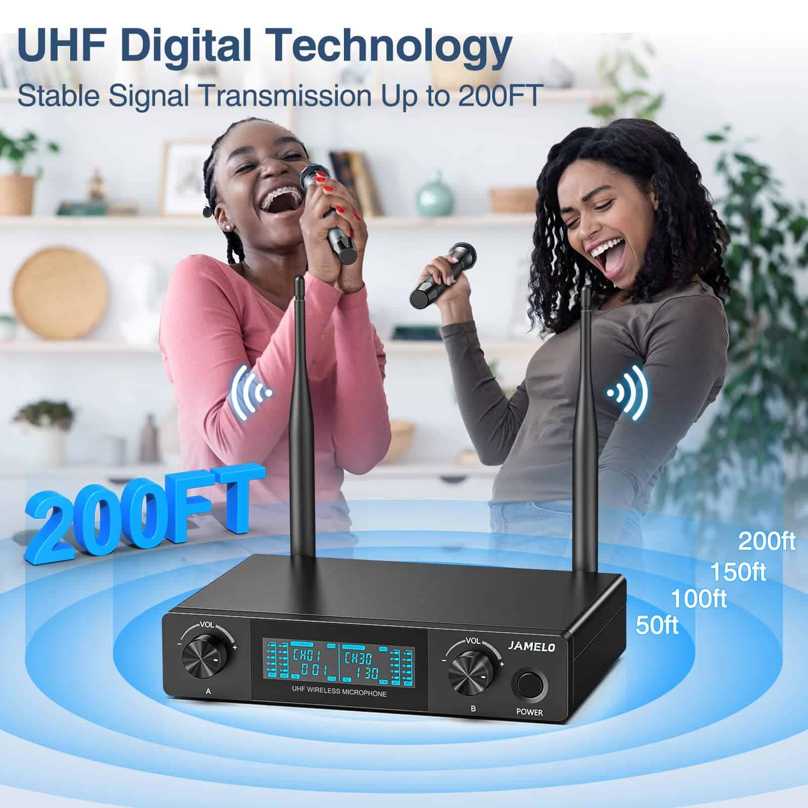 Sistema de Micrófono Inalámbrico JAMELO, Micrófono Dinámico - Imagen 4