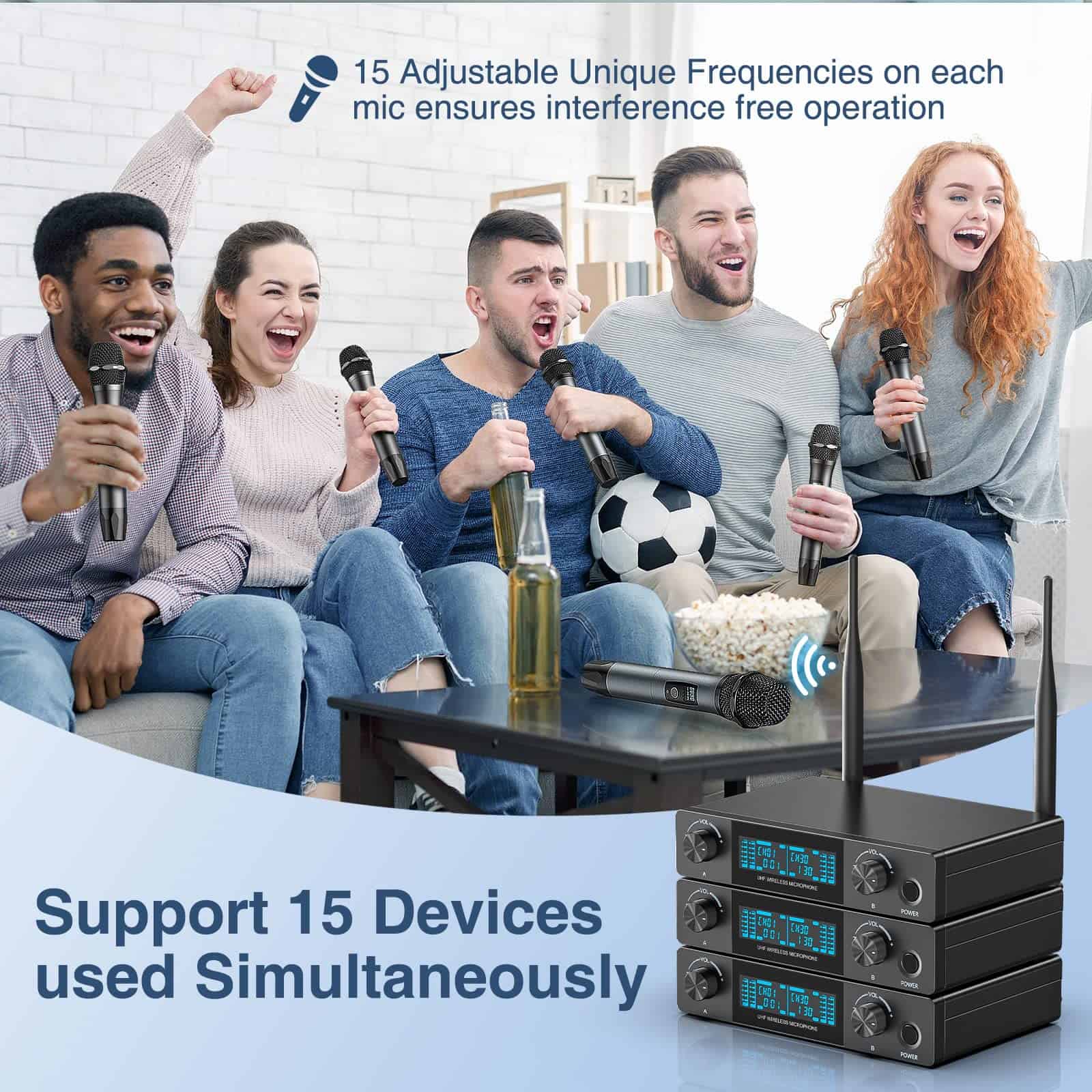 Sistema de Micrófono Inalámbrico JAMELO, Micrófono Dinámico - Imagen 5