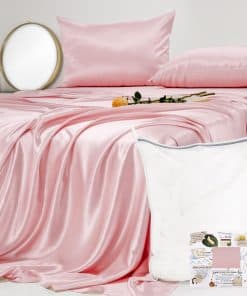 Juego de sábanas de seda Promeed mejorado de 23 mommes