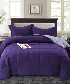 Juego de Edredón Reversible Púrpura Oversized HIG de 3