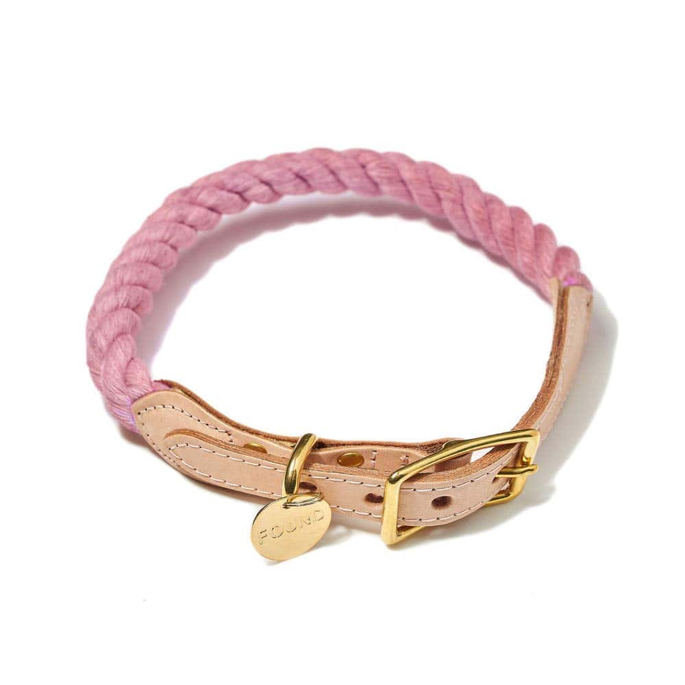 Collar para Gato y Perro de Cuerda de Algodón Blush Found