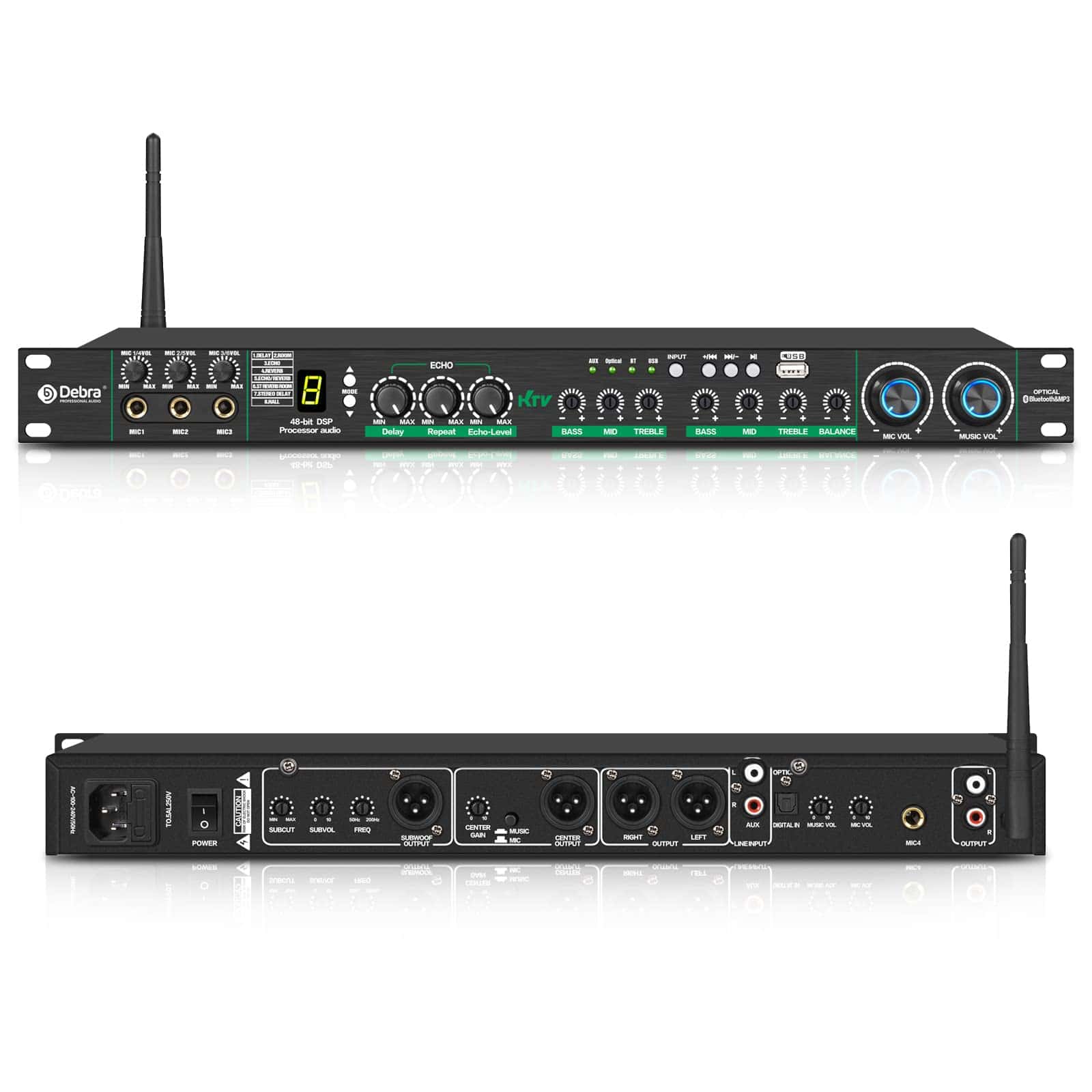 Procesador de Audio Profesional D Debra E270 con efecto