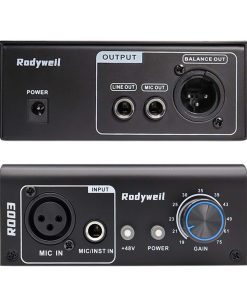 Preamp de Micrófono Rodyweil con Ganancia de Micrófono de