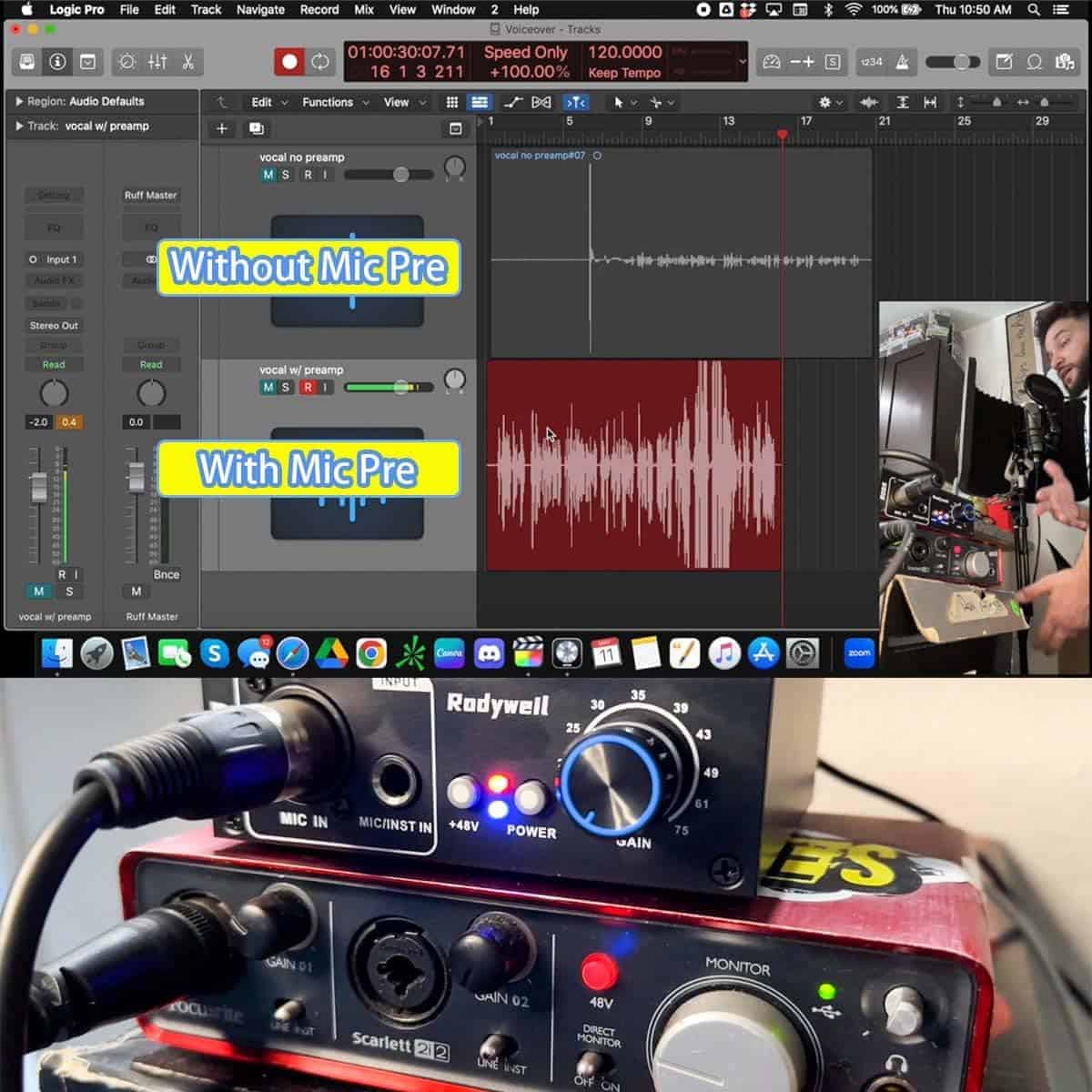 Preamp de Micrófono Rodyweil con Ganancia de Micrófono de - Imagen 8