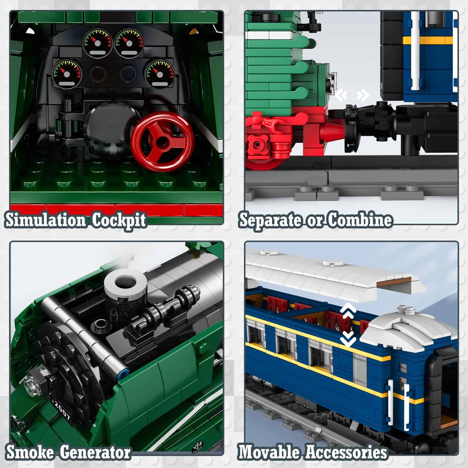 Juego de Tren Expreso Alemán JMBricklayer - Juguete de - Imagen 5