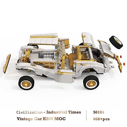 Set de Bloques de Construcción de Autos Vintage - Imagen 6