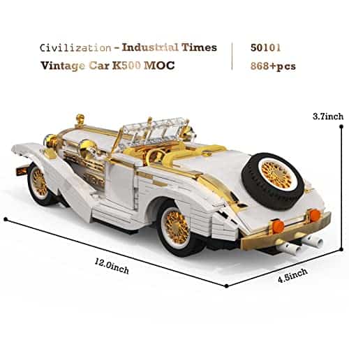 Set de Bloques de Construcción de Autos Vintage - Imagen 3