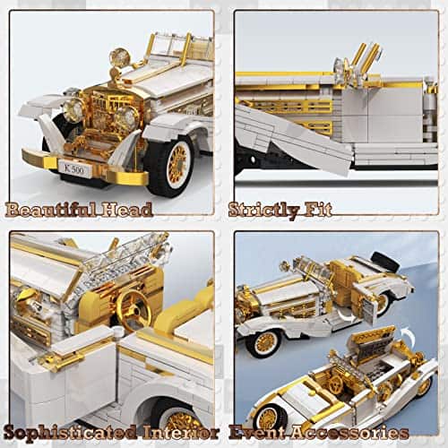 Set de Bloques de Construcción de Autos Vintage - Imagen 5