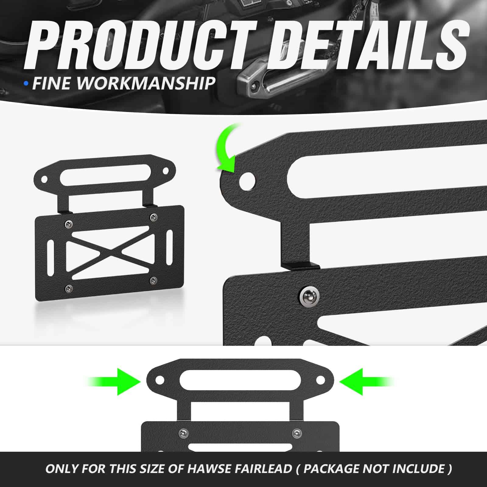 YZONA Marco de Placa de Matrícula para 10" Hawse Fairlead, - Imagen 5