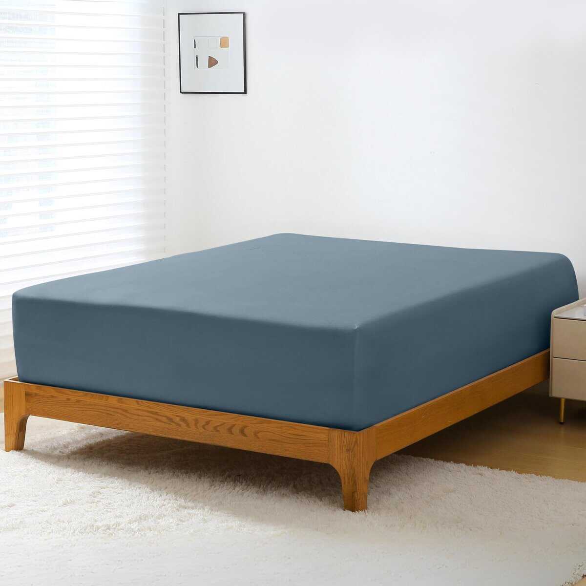 Sábana Ajustable GOKOTTA - Sábana de Bambú Rayón con