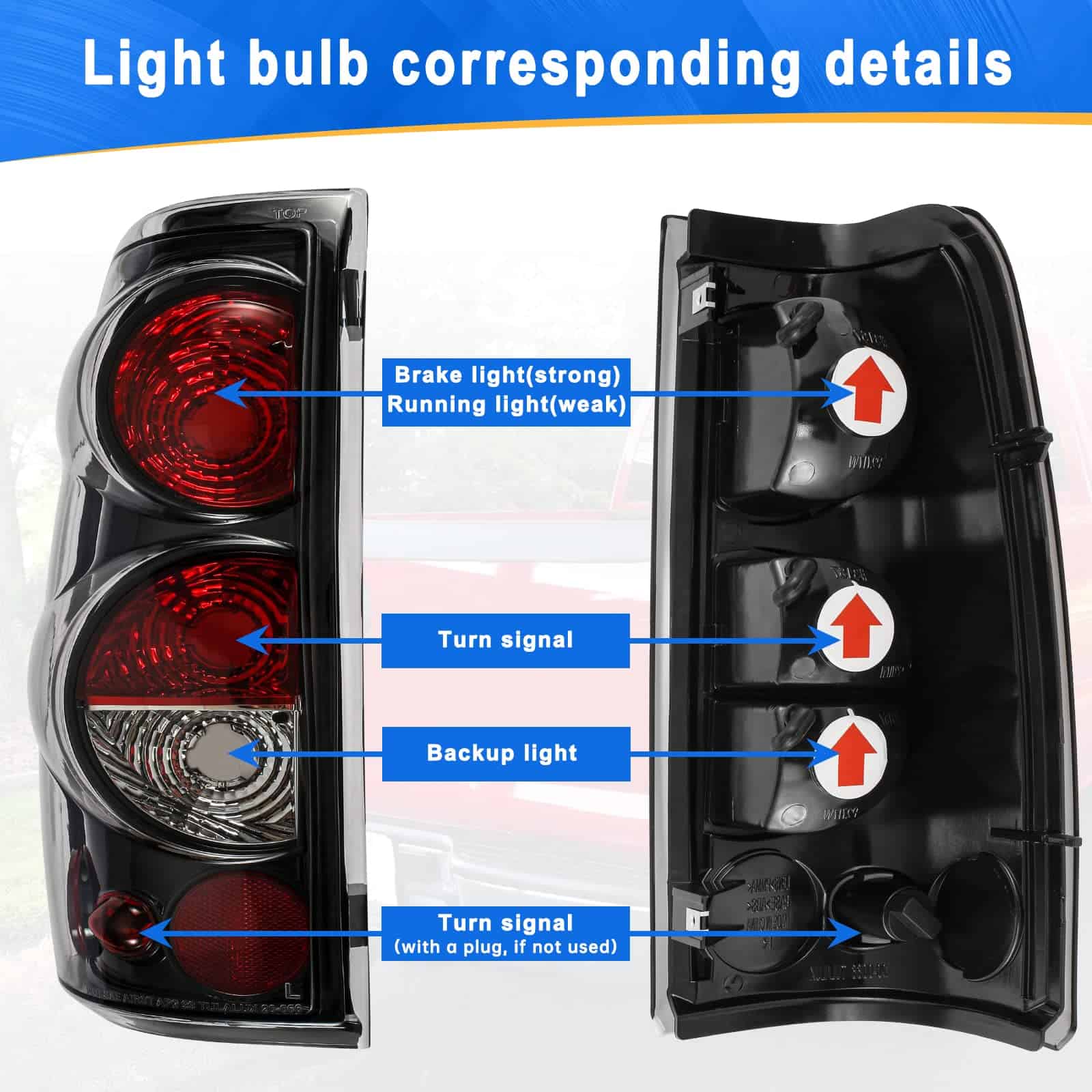 Conjunto de luces traseras GORWARE compatible con Chevy - Imagen 5