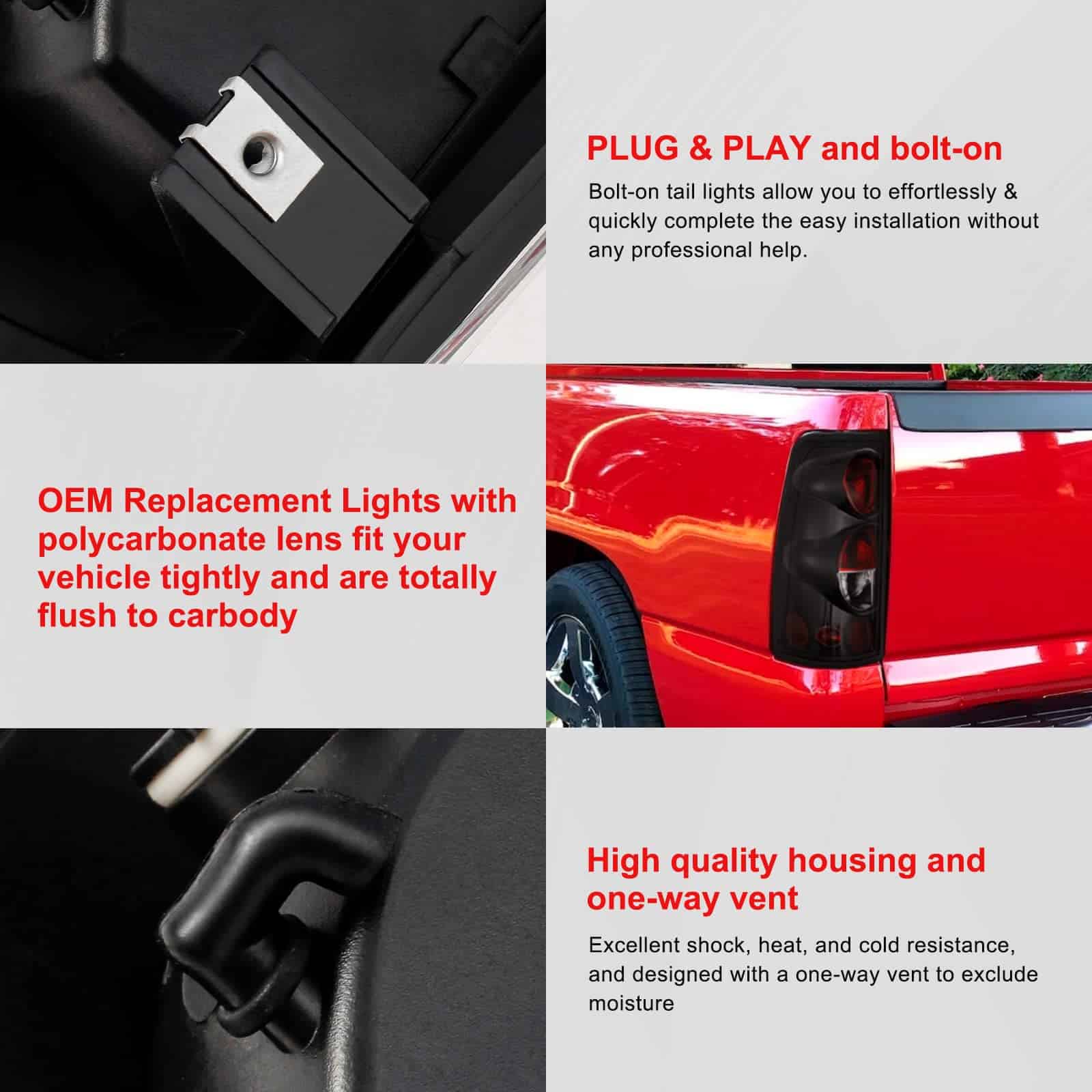 Conjunto de luces traseras GORWARE compatible con Chevy - Imagen 6