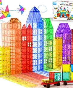 UREC Magnetic Tiles - 104 Piezas Bloques Magnéticos para