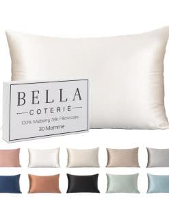 Funda de Almohada de Seda de Lujo Bella -Blanco