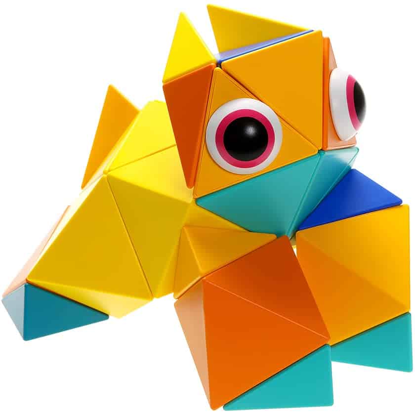 Set de Formas Magnéticas Trido Honey 3D de 36 Piezas, Todas