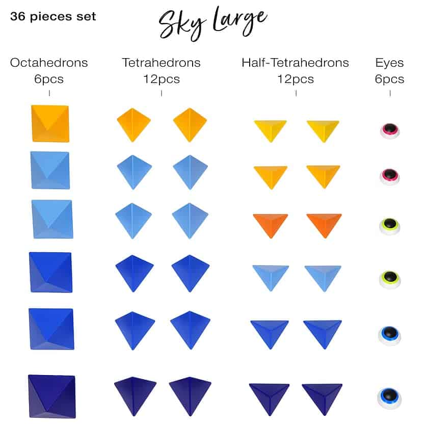 Conjunto de 36 piezas de Formas de Arte Magnético Trido Sky - Imagen 5