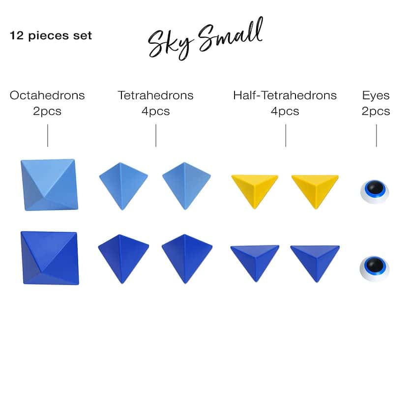Set de 12 piezas de formas magnéticas Trido Sky Art 3D, Más - Imagen 5
