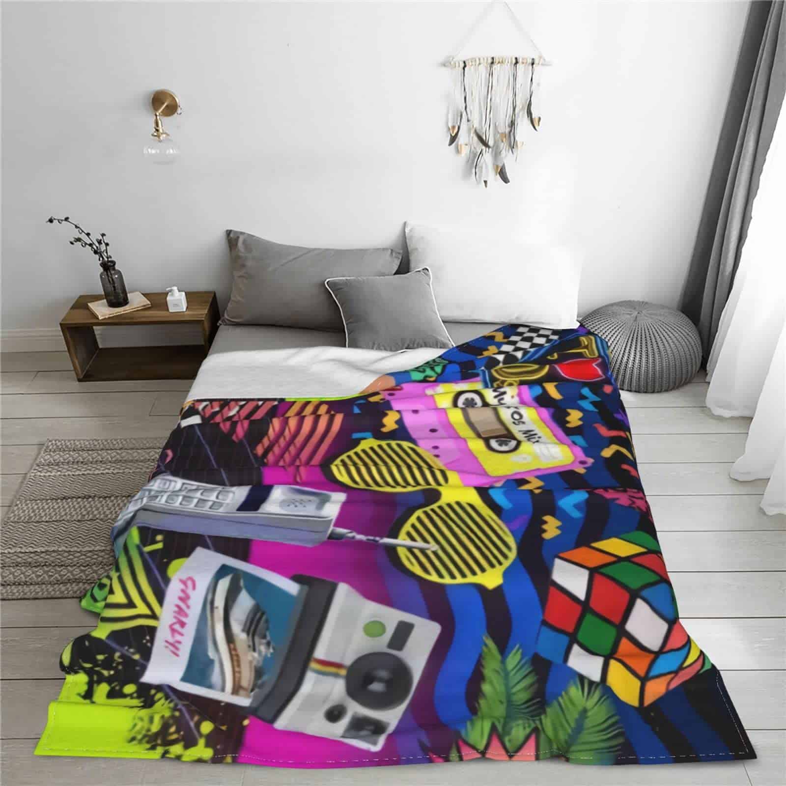 Manta de Tiro de Estilo de Moda Retro Vintage de los 80 u - Imagen 7