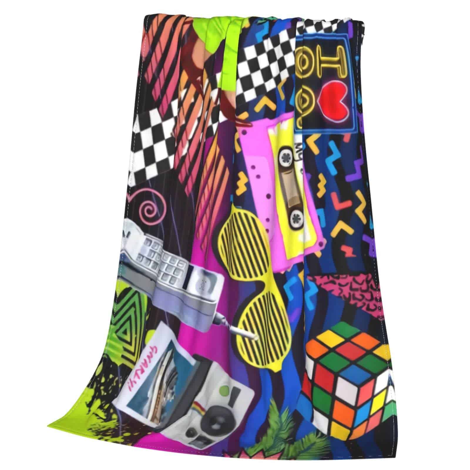 Manta de Tiro de Estilo de Moda Retro Vintage de los 80 u - Imagen 4