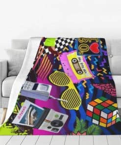 Manta de Lana Retro Vintage de Estilo Moda de los años 80 o