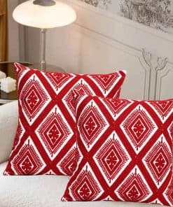 Set de 2 Fundas Decorativas de Cojín Bordadas Boho Funda de