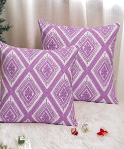 Juego de 2 fundas de cojín decorativas -Lavanda Púrpura