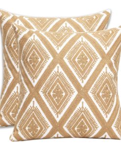 Conjunto de 2 Fundas de Cojín Decorativas Bordadas Pilmandu