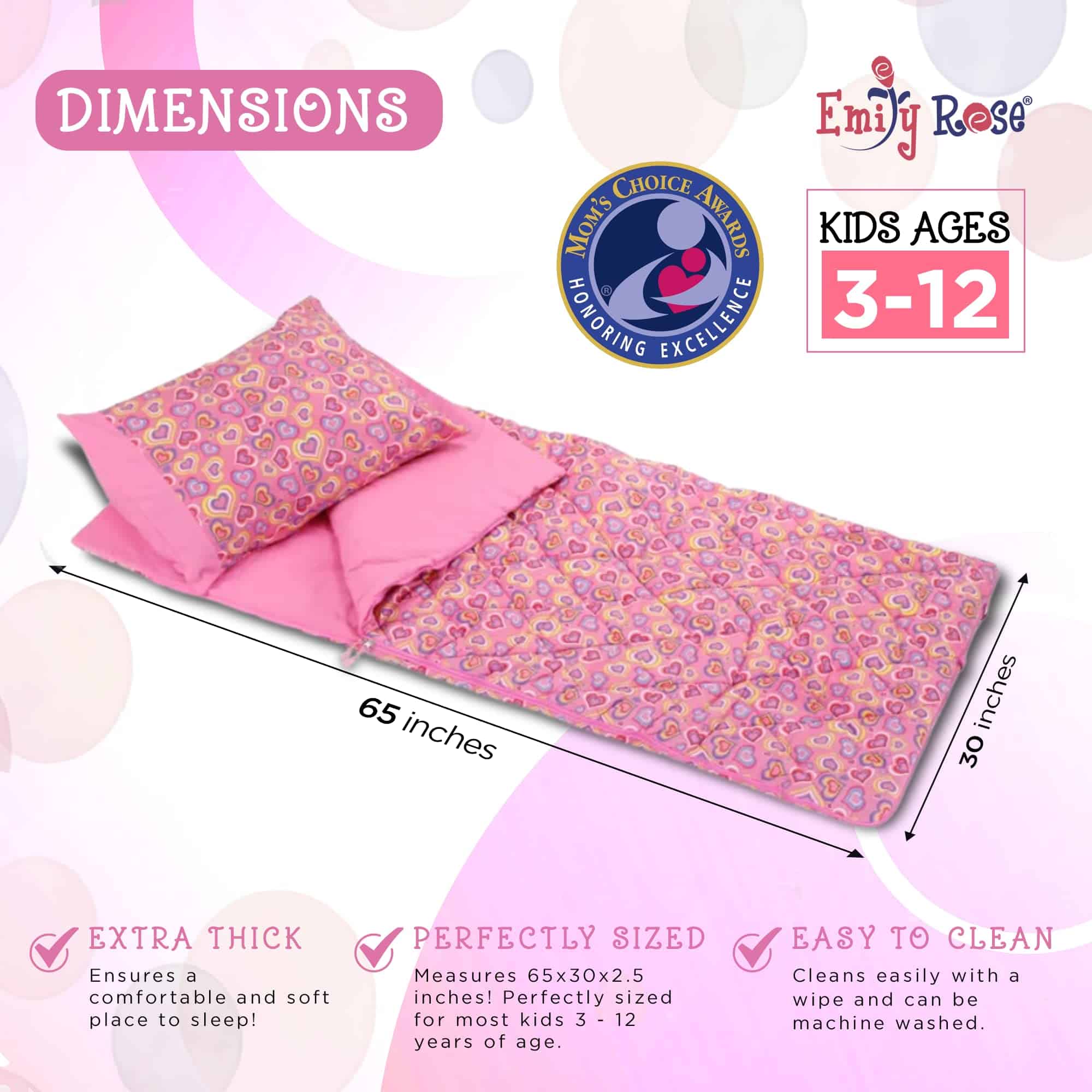 Conjunto de 3 Piezas de Saco de Dormir para Niñas Emily - Imagen 5