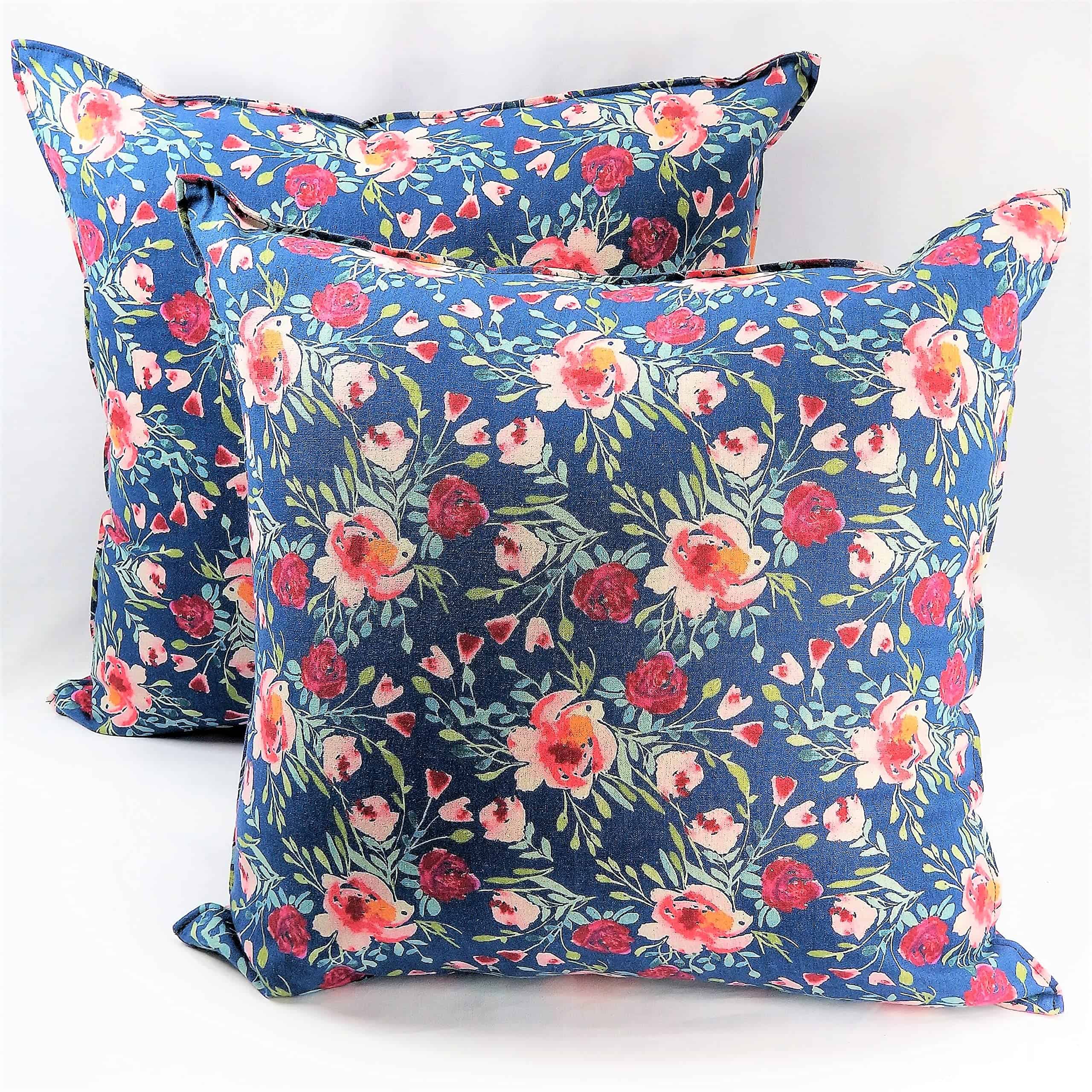 Fundas de Cojín Cuadradas Decorativas de Flor de Rosa Roja