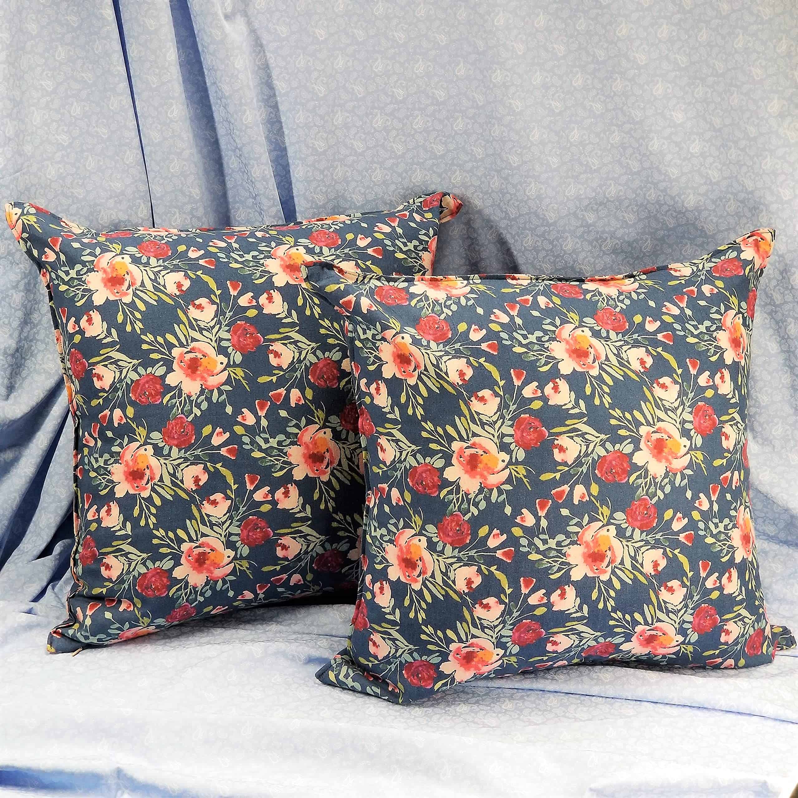 Fundas de Cojín Cuadradas Decorativas de Flor de Rosa Roja - Imagen 3