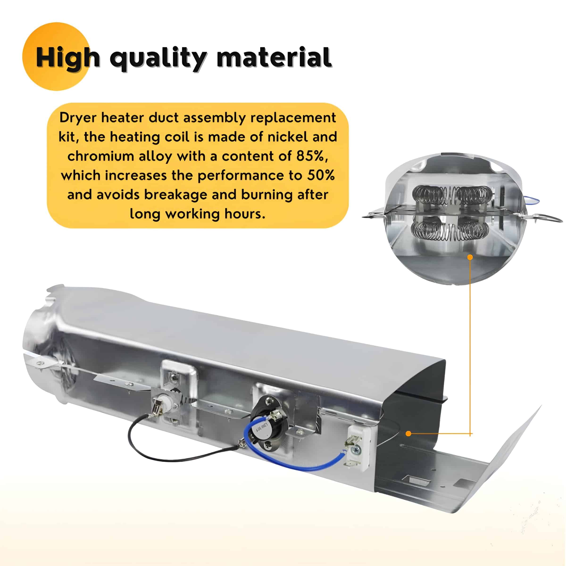 Conjunto de elemento calefactor para secadora de reemplazo - Imagen 4