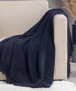 Manta de tiro de punto de chenilla RECYCO, mantas tejidas