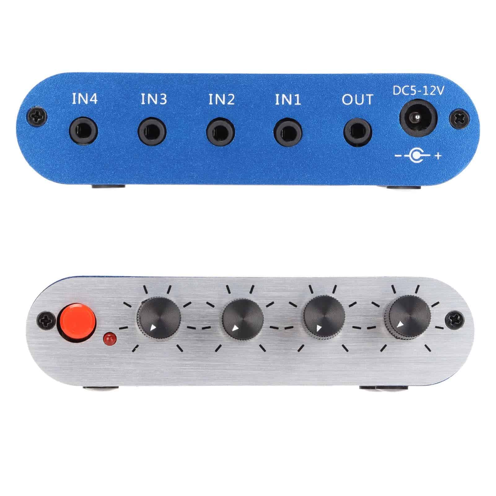 Mezclador de Audio Mini, Mezclador de Línea de 4 Canales - Imagen 5