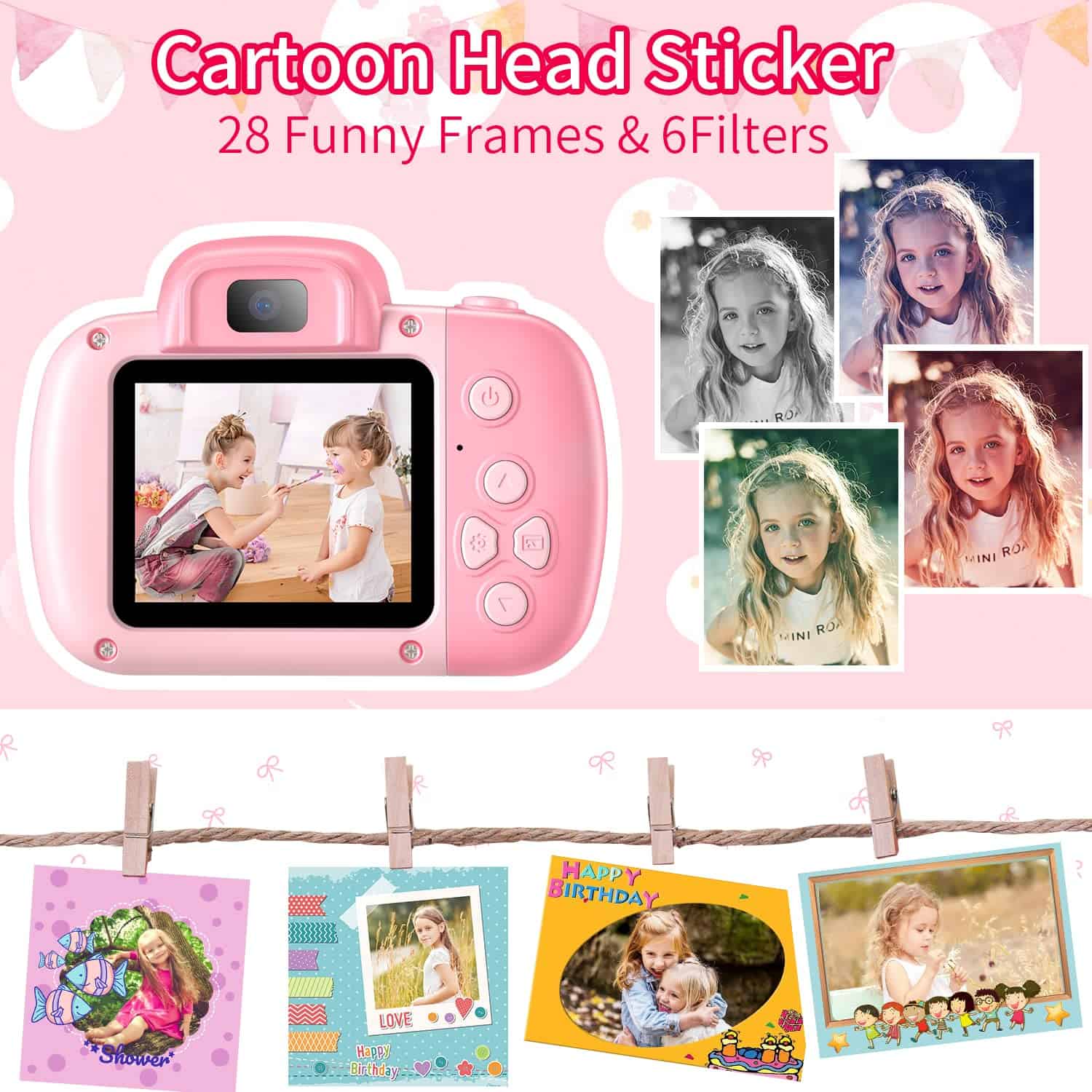 Cámara para niños, HAONIU Cámara Digital de 48MP para - Imagen 4