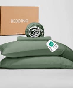 Juego de sábanas para cama California King -Verde