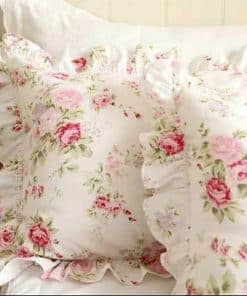 Funda de Almohada estampada con Rosas Country Rose en Rosa