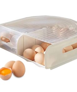 Contenedor apilable de plástico transparente para huevos