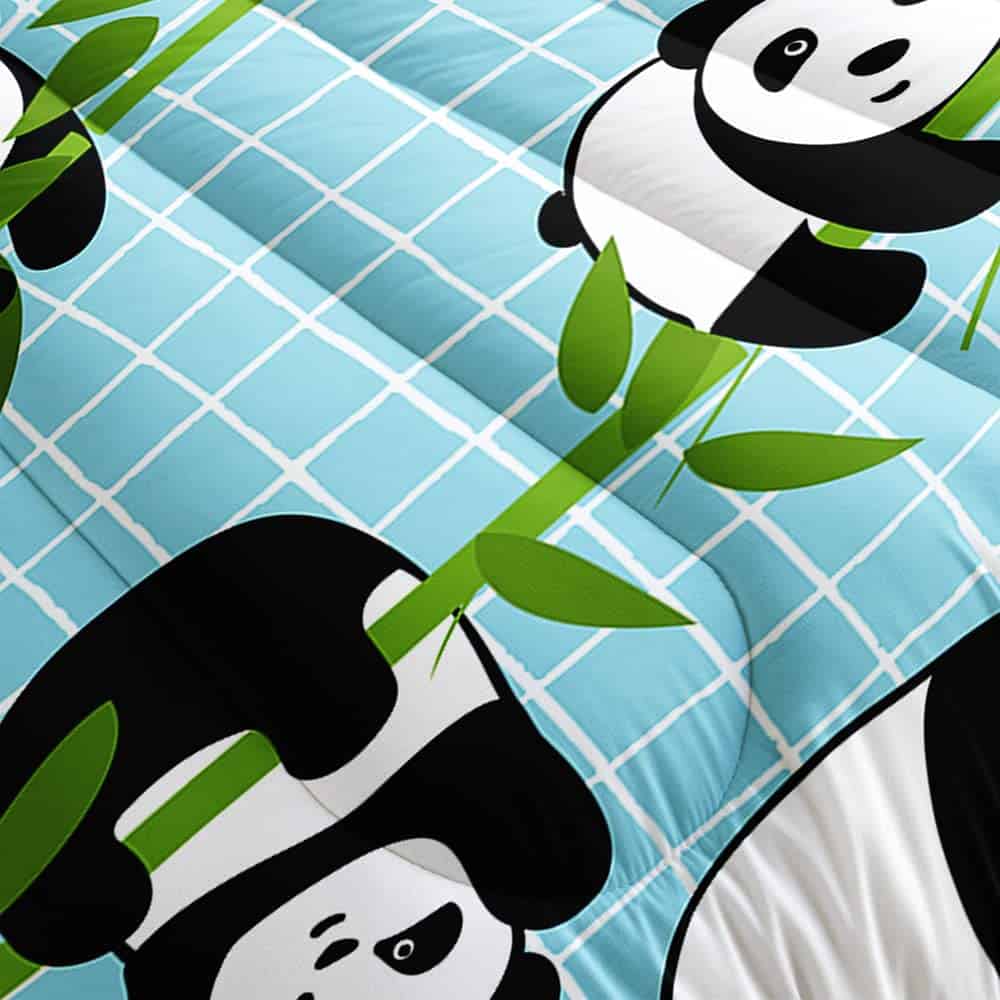 Edredón infantil 3D DYcolor de dibujos animados de panda - Imagen 4