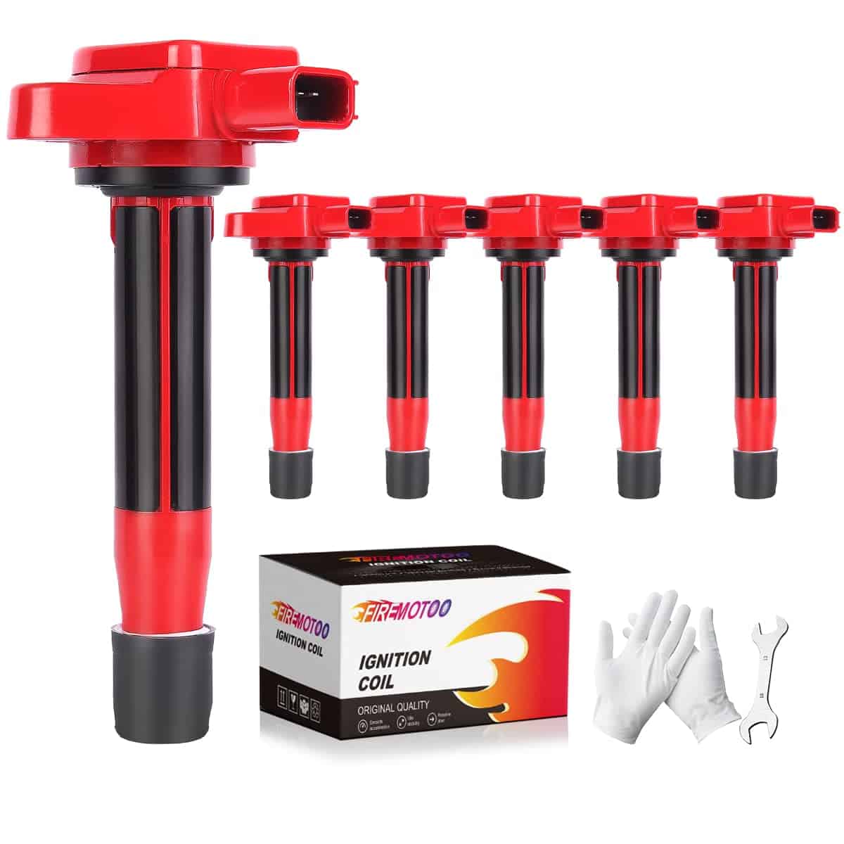 Paquete de 6 bobinas de encendido compatibles con Honda
