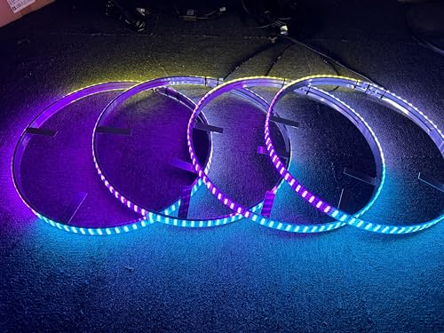 Kit de luz de anillo de rueda LED RGB de triple fila de - Imagen 5
