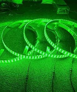 Kit de luz de anillo de rueda LED RGB de triple fila de