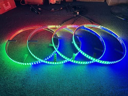 Kit de luz de anillo de rueda LED RGB de triple fila de - Imagen 4
