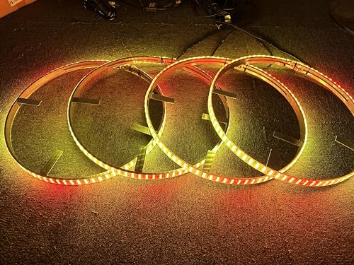 Kit de luz de anillo de rueda LED RGB de triple fila de - Imagen 6