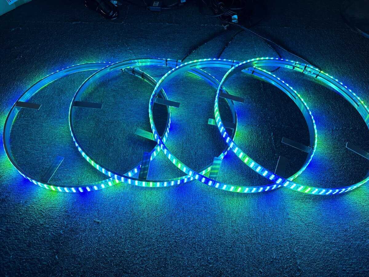 Kit de Luces de Anillo de Rueda LED Triple Fila RGB 15.5'' - Imagen 5