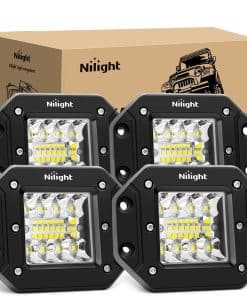 Nilight 4PCS 42W Luces LED Flush Mount Pods Haz Spot Flood